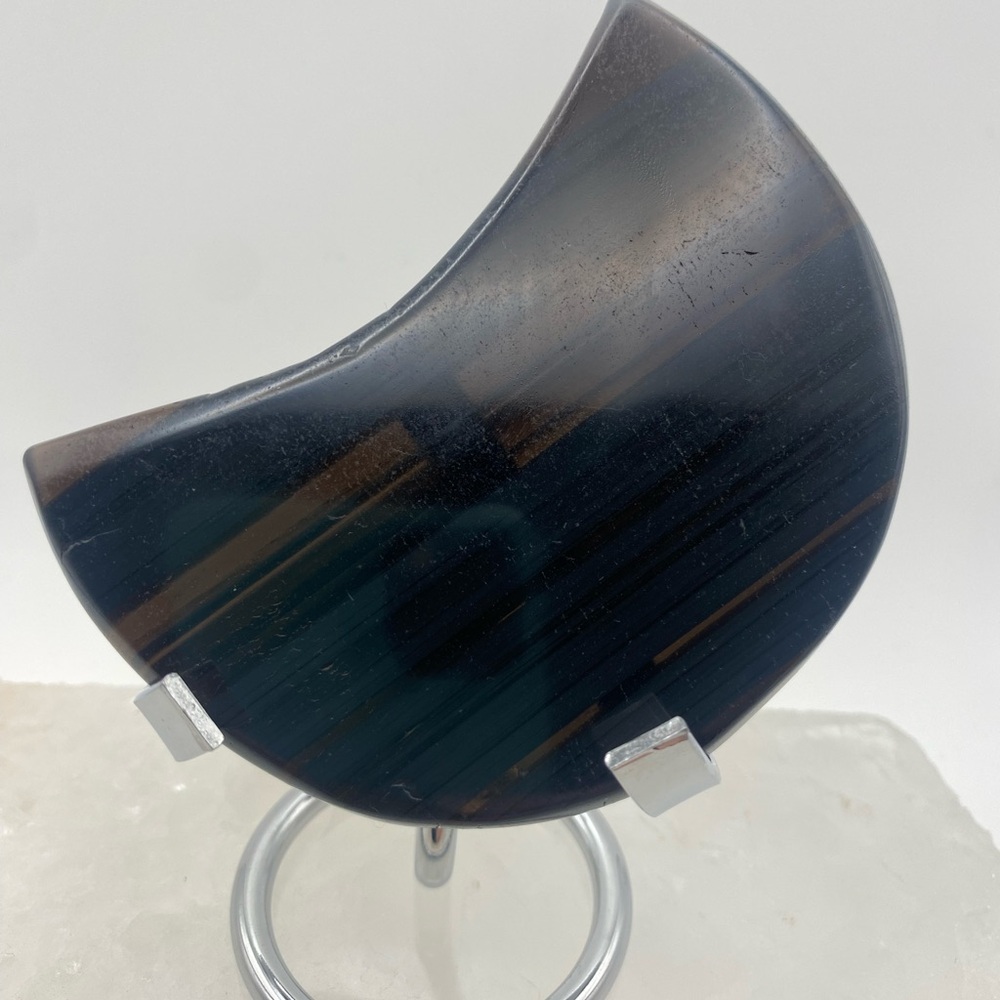 Midnight Lace Obsidian Moon with Stand - Picture 4 of 5